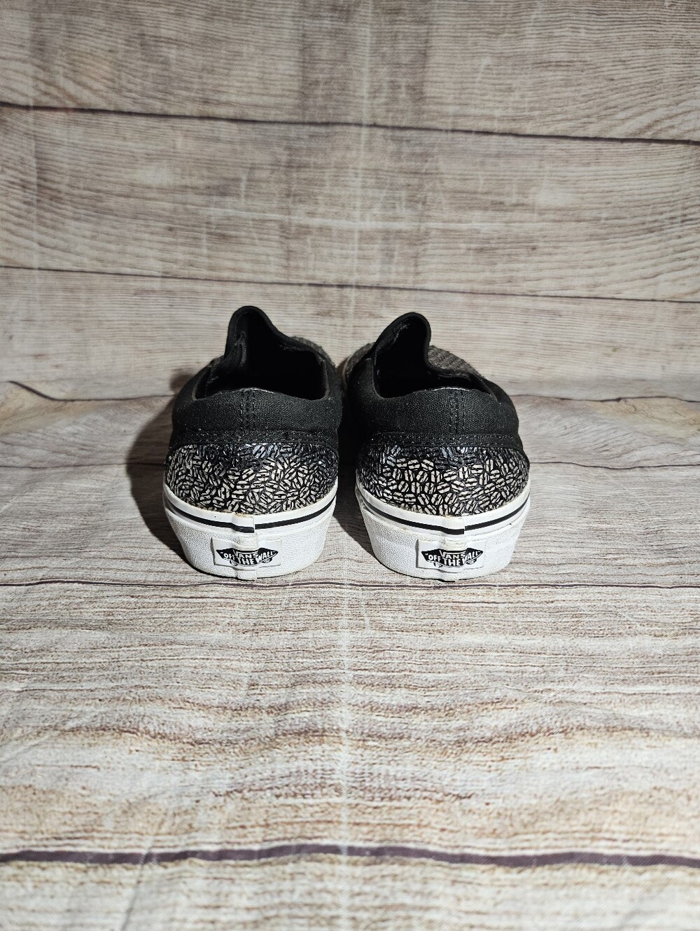 Vans black sequin slip on sneakers - Picture 3 of 9